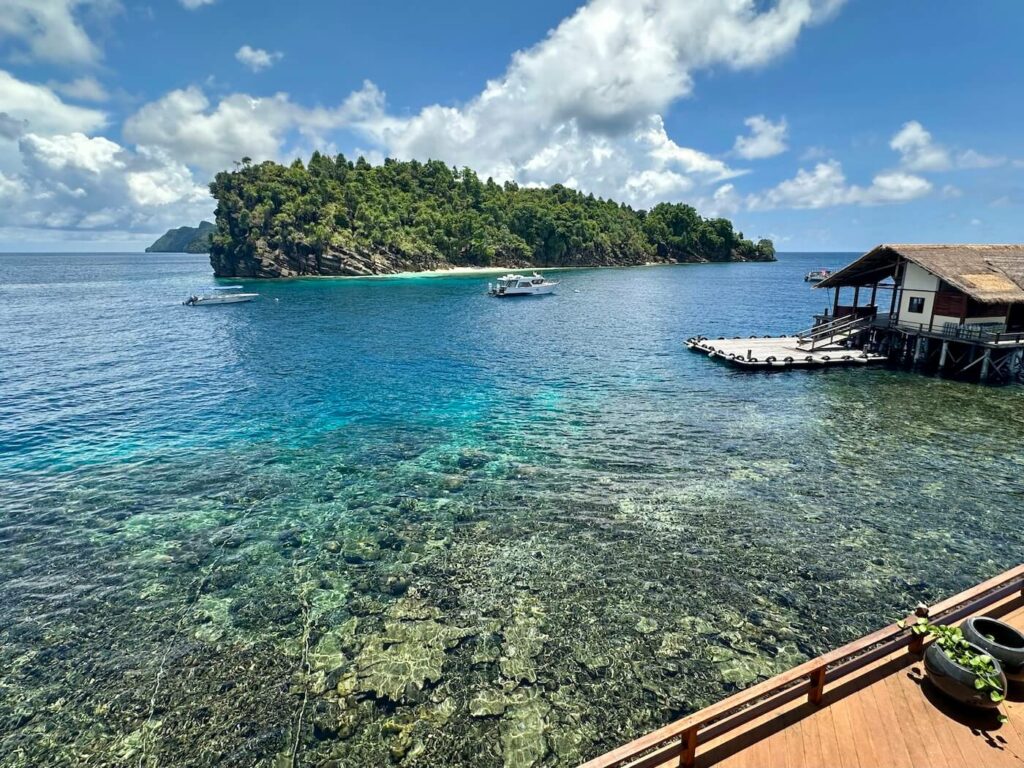 Misool Eco Resort House Reef seen from The Hive