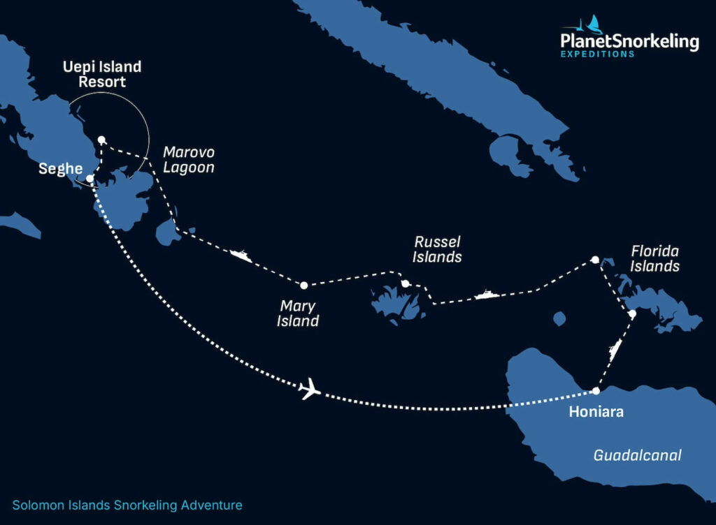 Solomon Islands Snorkeling Adventure Map