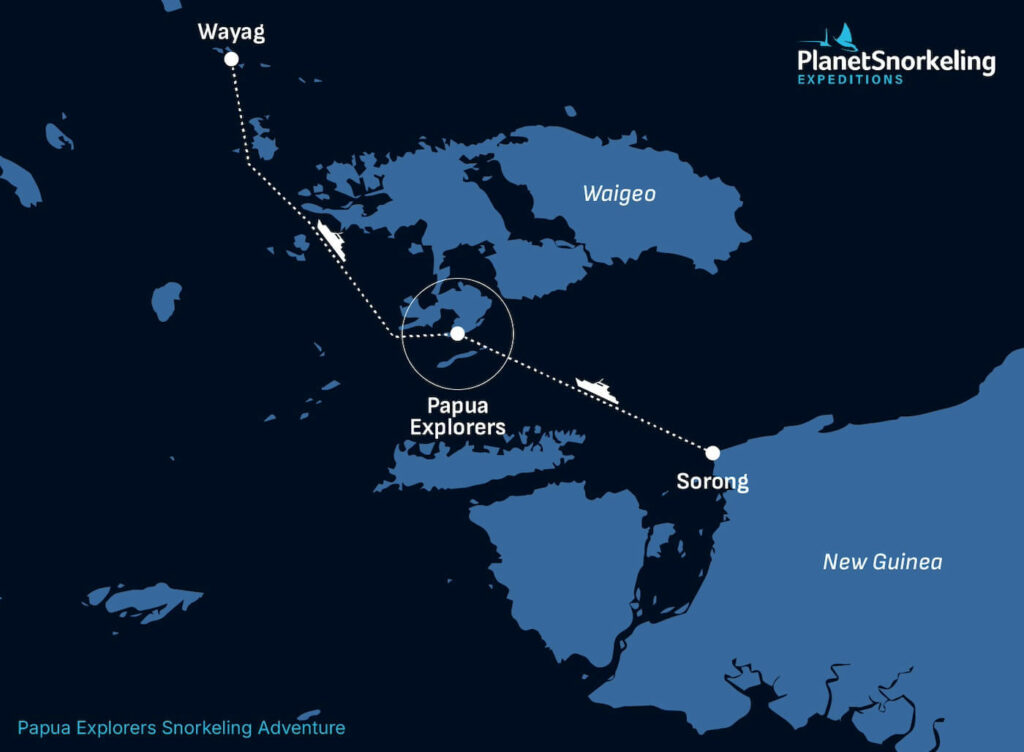 Papua Explorers - Wayag Snorkeling Adventure Map