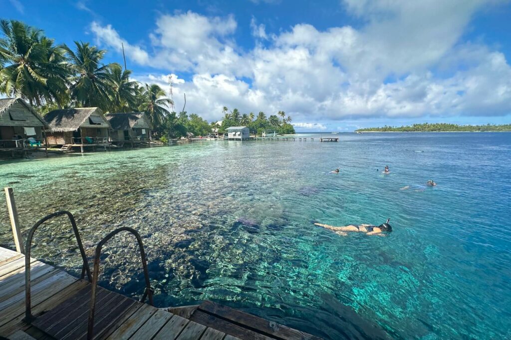 Snorkeling in Tetamanu, French Polynesia