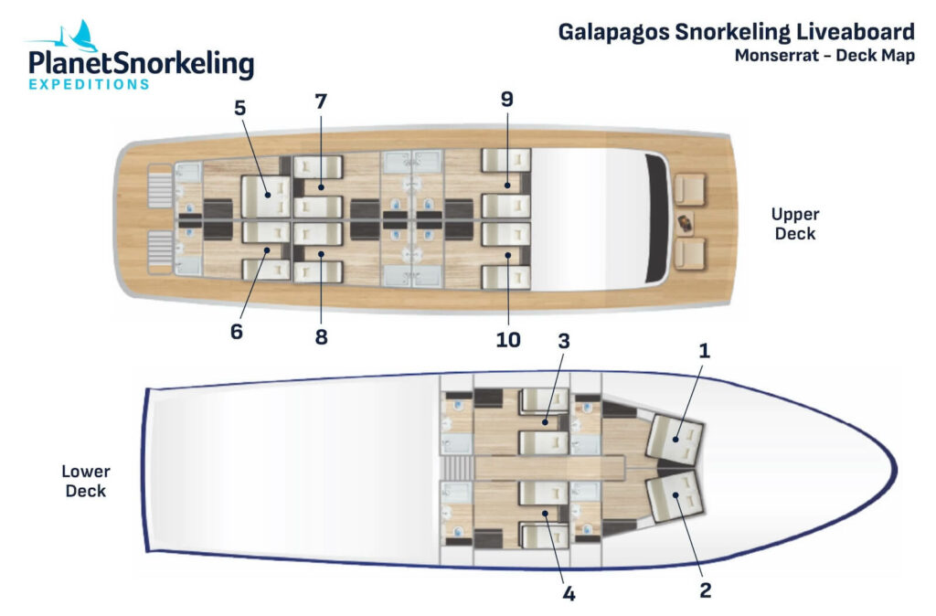 Monserrat Deck Map Planet Snorkeling