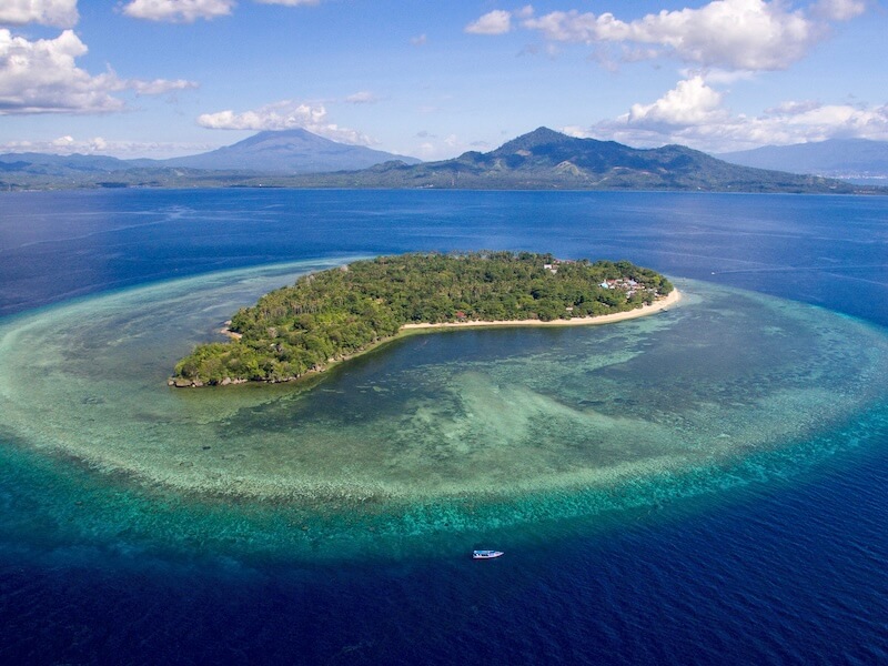 Aerial view of Siladen Island