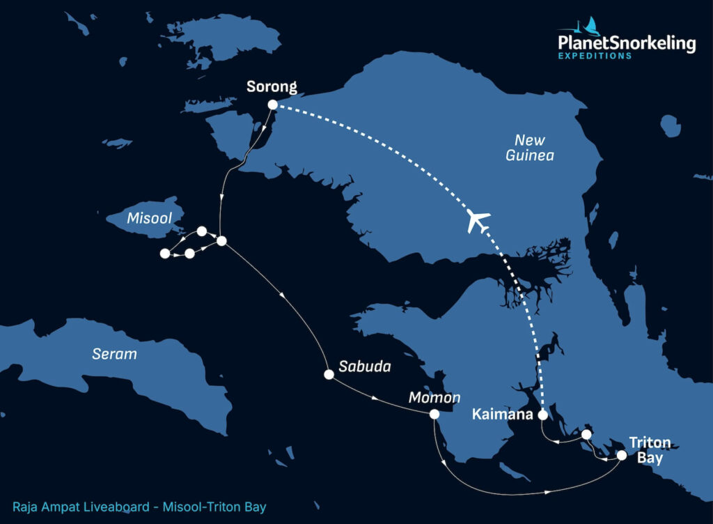 Raja Ampat-Triton Bay Liveaboard Map