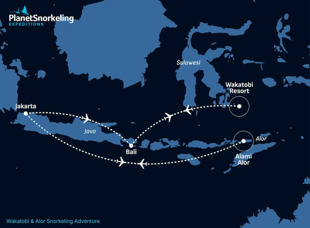 Wakatobi-Alor Snorkeling Adventure Map