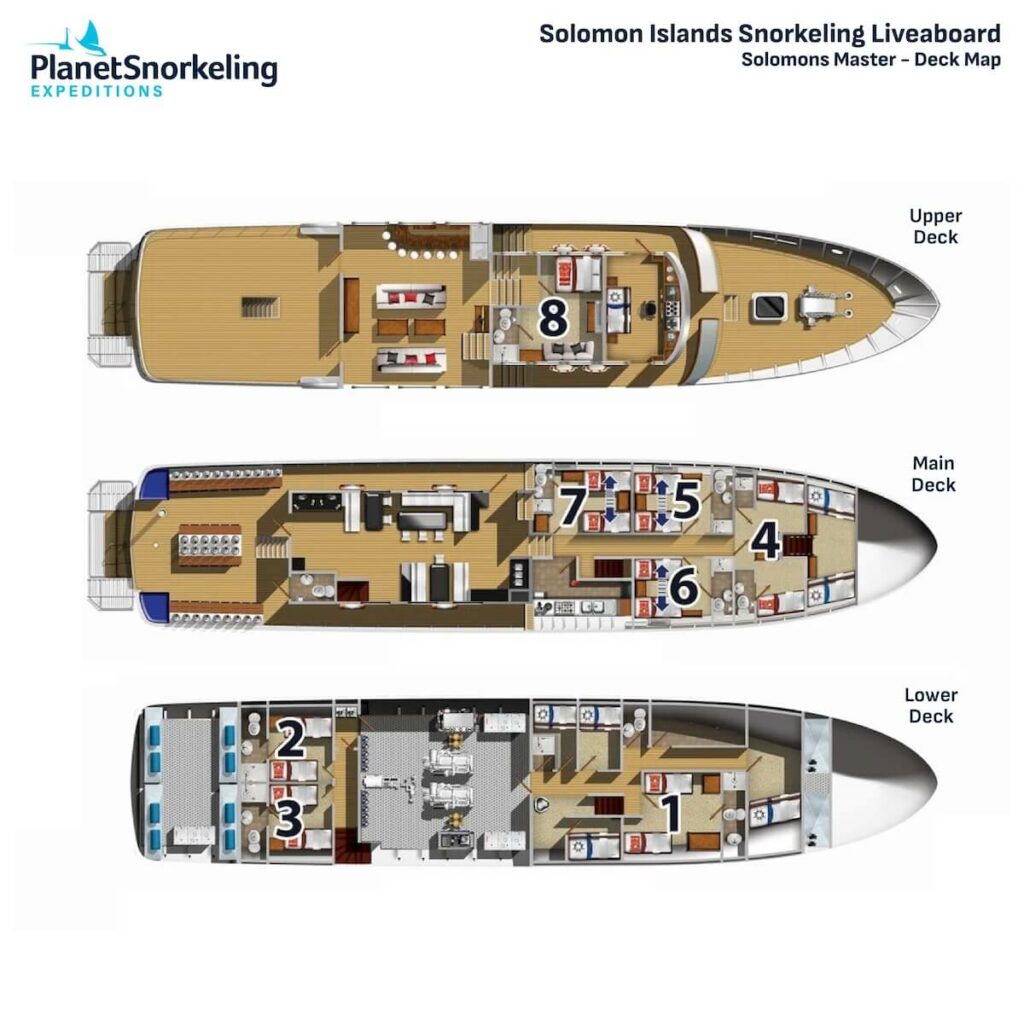 Solomon Master Liveaboard Deck Map